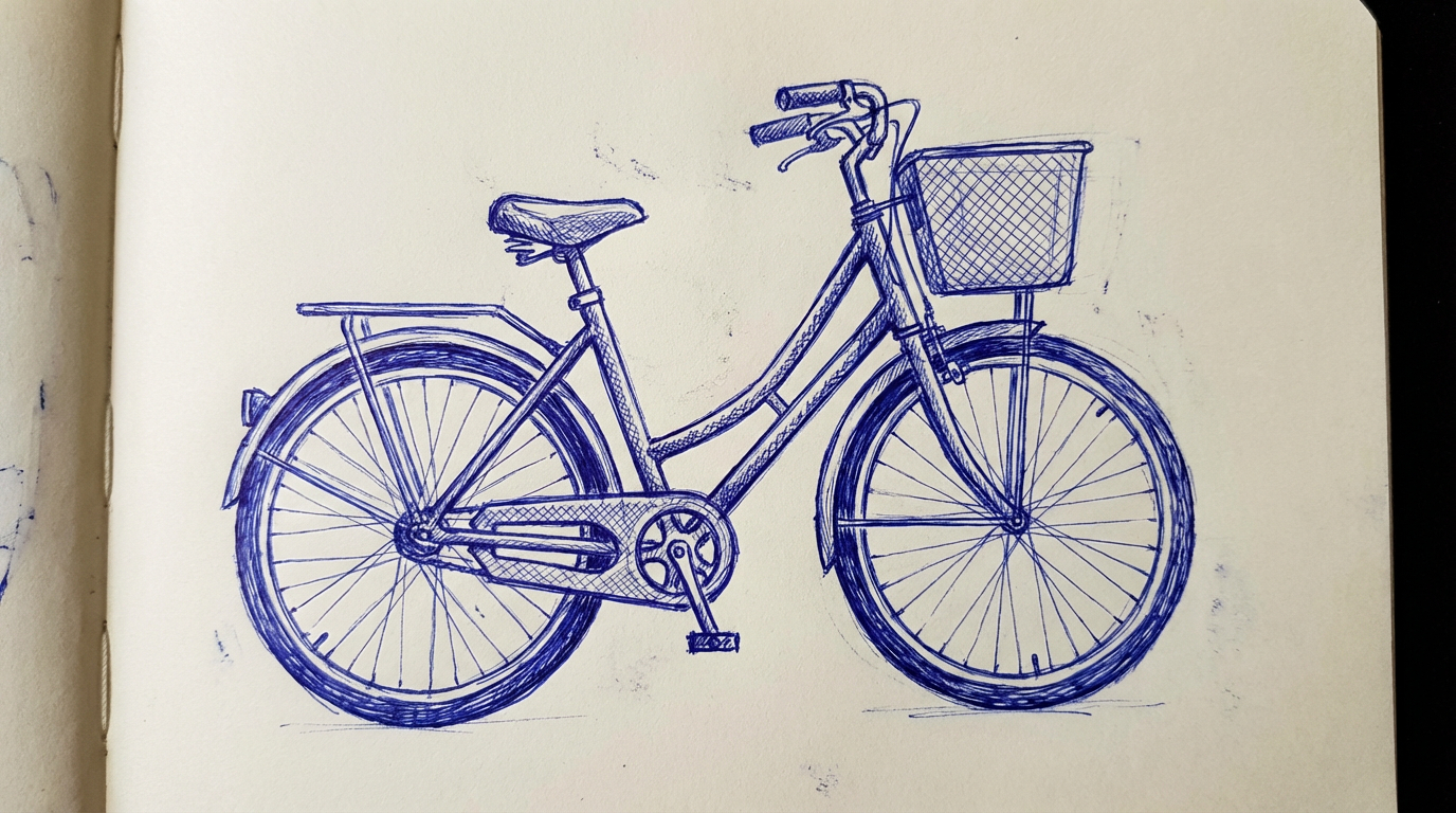 ボールペン画風